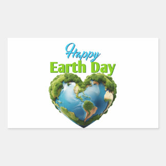 Happy Earth Day Rectangular Sticker