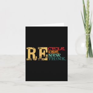 Happy Earth Day Recycle Reuse Renew Rethink Earth Card