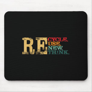 Happy Earth Day Recycle Reuse Renew Rethink Earth  Mouse Pad