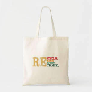 Happy Earth Day Recycle Reuse Renew Rethink Earth Tote Bag