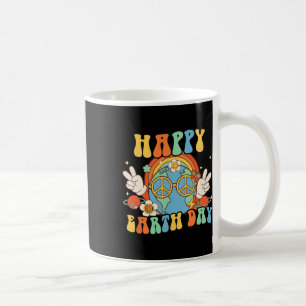 Happy Earth Day Retro Smile Groovy Peace Coffee Mug