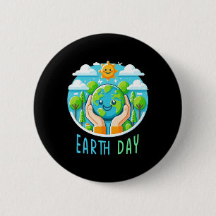 Happy Earth Day Save Earth Cute Earth Day 6 Cm Round Badge