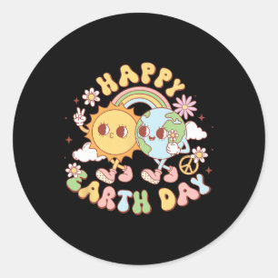 Happy Earth Day Shirt Cute Earth Day 2025 Men Wome Classic Round Sticker