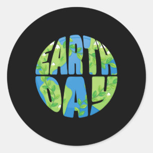 Happy Earth Day Shirt Cute Earth Day Men Women Kid Classic Round Sticker