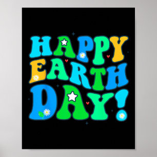 Happy Earth Day Shirt Cute Earth Day Men Women Kid Poster