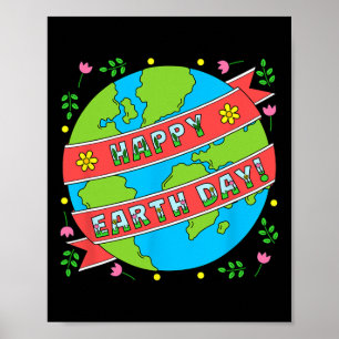 Happy Earth Day Shirt Cute Earth Day Men Women Kid Poster