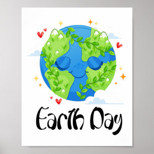 Happy Earth Day Shirt Cute Earth Day Men Women Kid Poster