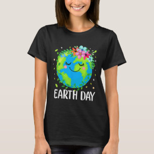 Happy Earth Day Shirt Cute Earth With Floral Earth
