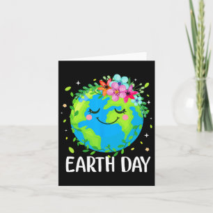 Happy Earth Day Shirt Cute Earth With Floral Earth Card