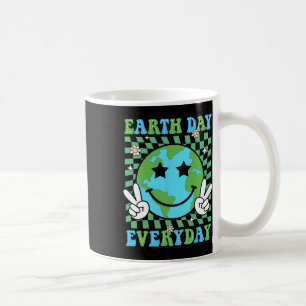 Happy Earth Day Shirt Cute Earth With Floral Earth Coffee Mug