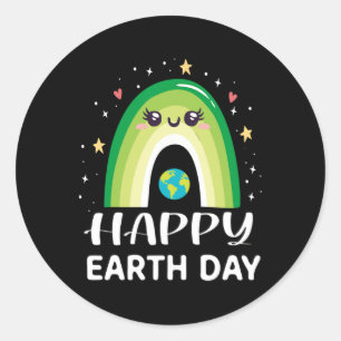 Happy Earth Day Shirt Cute World For Women Kids Yo Classic Round Sticker