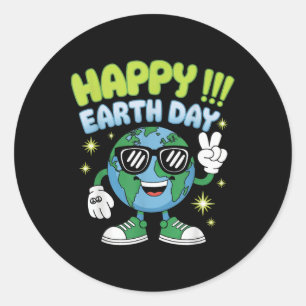 Happy Earth Day Shirts Earth Day 2025 Shirts For K Classic Round Sticker