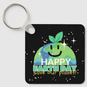  Happy earth day!  Turn off your light  Design Key Ring