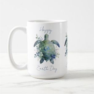 Happy Earth Day Turtle Design Coffee Mug
