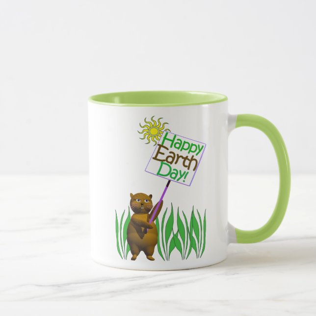 Happy Earthday Hedgehog Mug (Right)