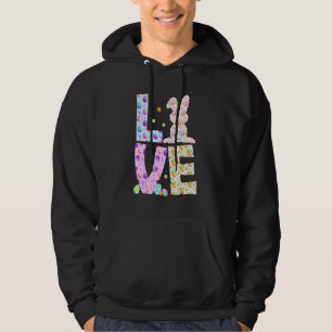 Happy Easer Love Bunny Eggs Hunter Easter Girls Hoodie