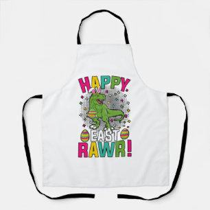 Happy East Rawr Easter T-Rex Apron