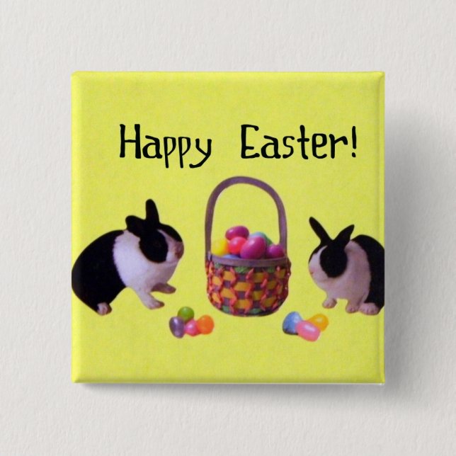 Happy Easter! 15 Cm Square Badge (Front)