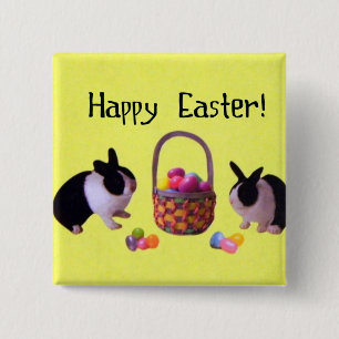 Happy Easter! 15 Cm Square Badge