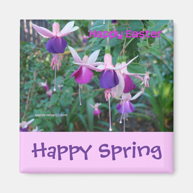 Happy Easter (1) - Magnet - Customise/Personalise (Front)