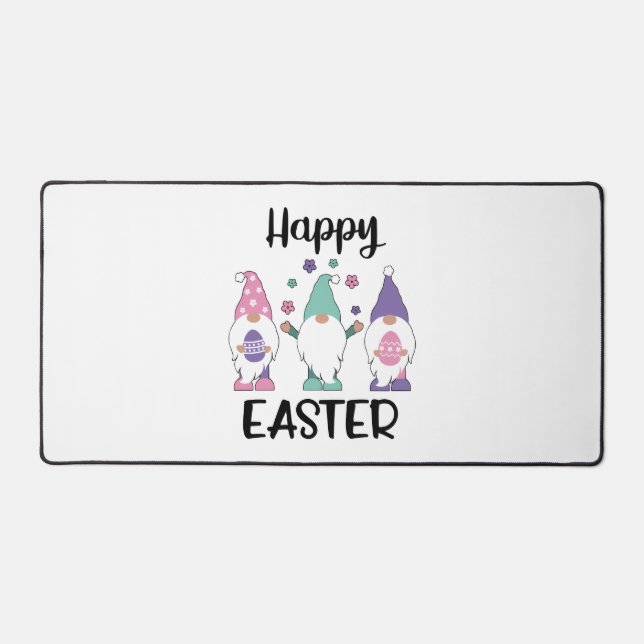 Happy Easter 2020 Gnome Egg Hunt Swea Desk Mat (Front)