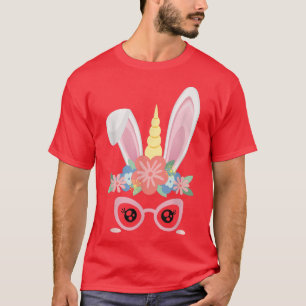 Happy Easter 2022 Unicorn Bunny Face Easter Eggs G T-Shirt