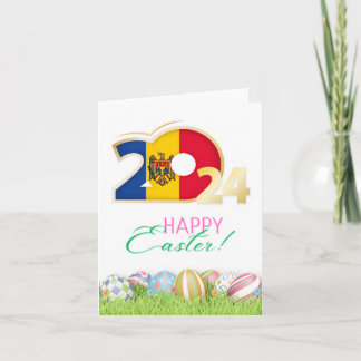 Happy Easter 2024 Greeting Card “Moldova”