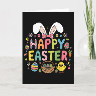 Happy Easter 2025 Cute Bunny Rabbit Easter Day Wom Card