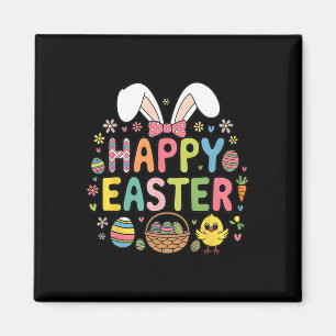 Happy Easter 2025 Cute Bunny Rabbit Easter Day Wom Magnet