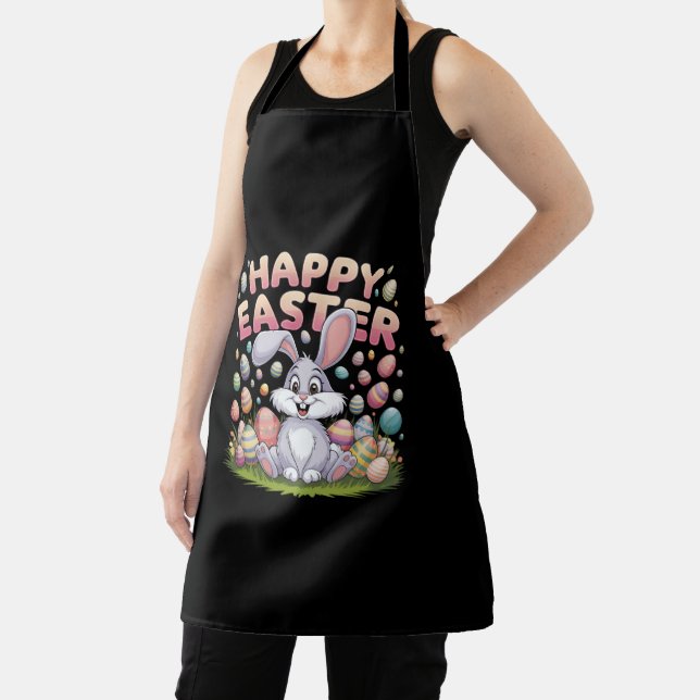 Happy Easter 2025  Eggs Bunny Cute Rabbit Apron (Insitu)