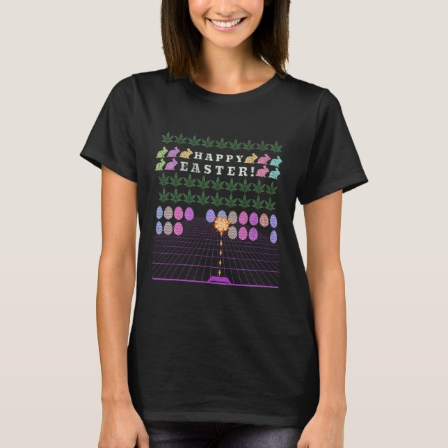 Happy Easter 2025 – Funny Meme Bunny Gaming Tee  (Front)