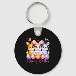 Happy Easter 2026 Cute Bunny Rabbit Easter Day Wom Key Ring