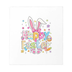 Happy Easter 2026 Cute Bunny Rabbit Easter Day Wom Notepad
