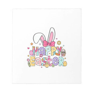 Happy Easter 2026 Cute Bunny Rabbit Easter Day Wom Notepad