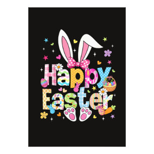 Happy Easter 2026 Cute Bunny Rabbit Photo Print