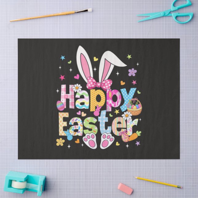 Happy Easter 2026 Cute Bunny Rabbit Tissue Paper (Craft)