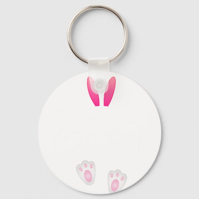 happy easter (4), retro, vintage key ring (Front)