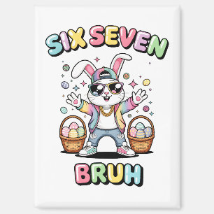 Happy Easter 67 meme Funny Bunny Magnet