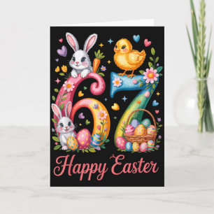 Happy easter 67 meme number birthday bunny chick card
