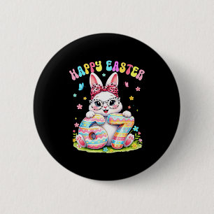 Happy easter 67 meme rabbit six seven cute bunny 6 cm round badge