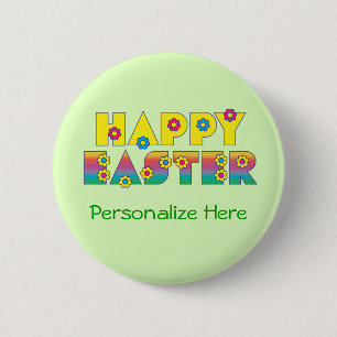 Happy Easter 6 Cm Round Badge