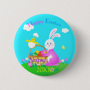 Happy Easter 6 Cm Round Badge
