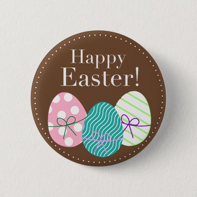 Happy Easter 6 Cm Round Badge (Front)