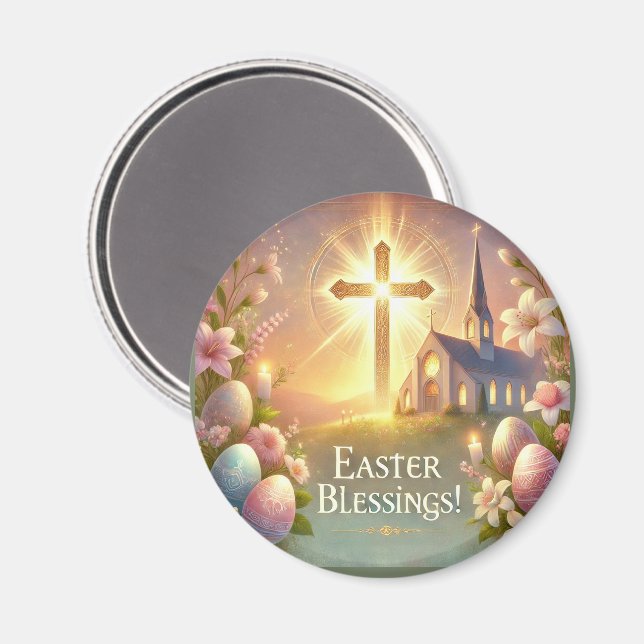 "Happy Easter: A Day of Love & Laughter" Magnet (Front/Back)