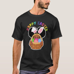 Happy Easter African American Melanin Girl Bunny A T-Shirt