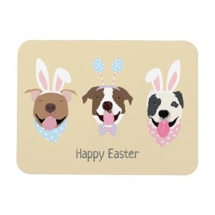 Happy Easter American Pit Bull Terrier Dogs Magnet