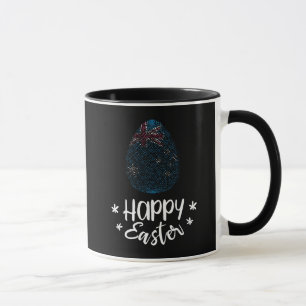 Happy Easter and Easter egg with Australian flag Mug