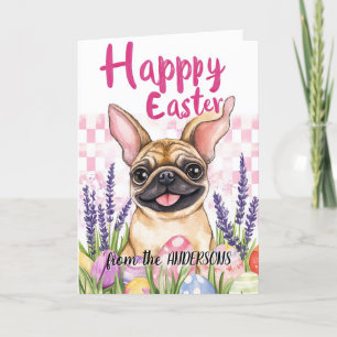 Happy easter and happy dog holiday card