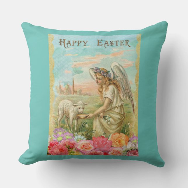 happy easter angel cushion (Front)