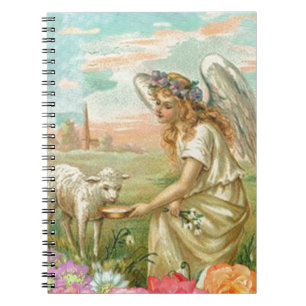 happy easter angel notebook